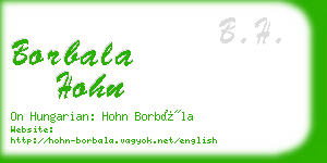 borbala hohn business card